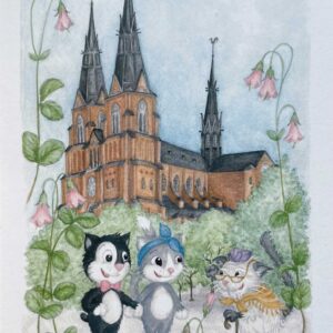 Uppsala och Pelle Svanslös, Domkyrkan - Vykort