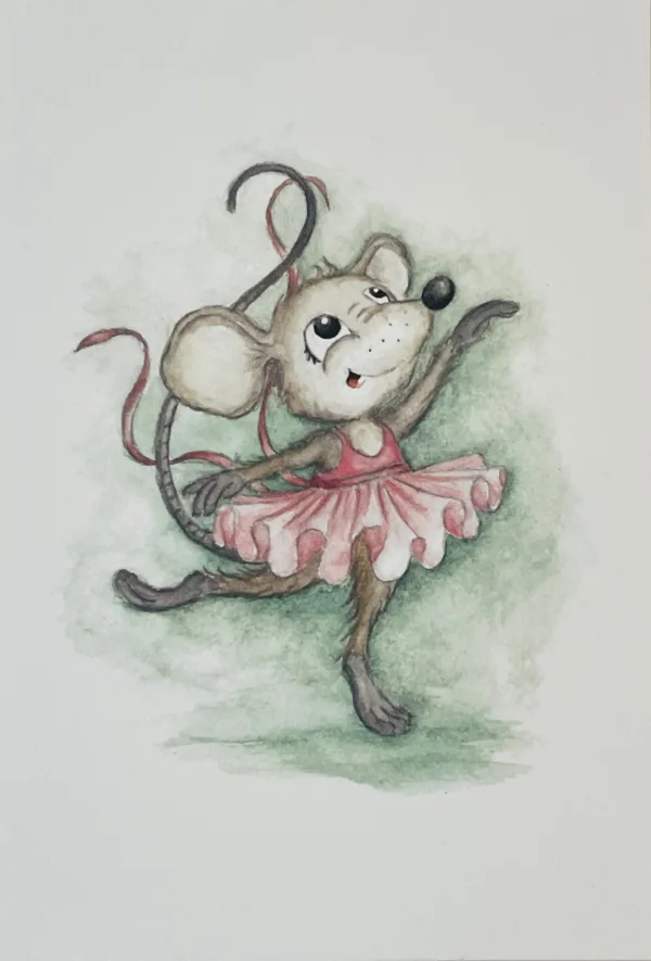 Ballerina Skogsmus, vykort