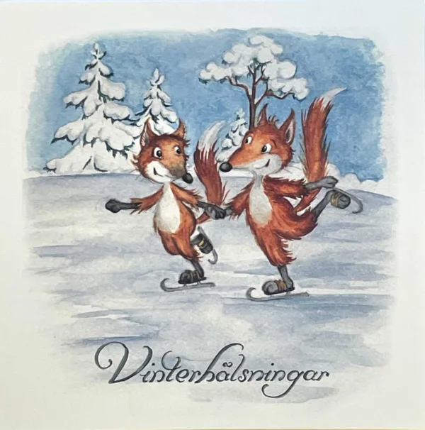 Rävar på isen - dubbelt kort