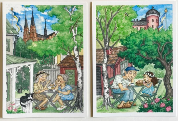 Fika och viktiga samtal, Domkyrkan. Vykort - Bild 2
