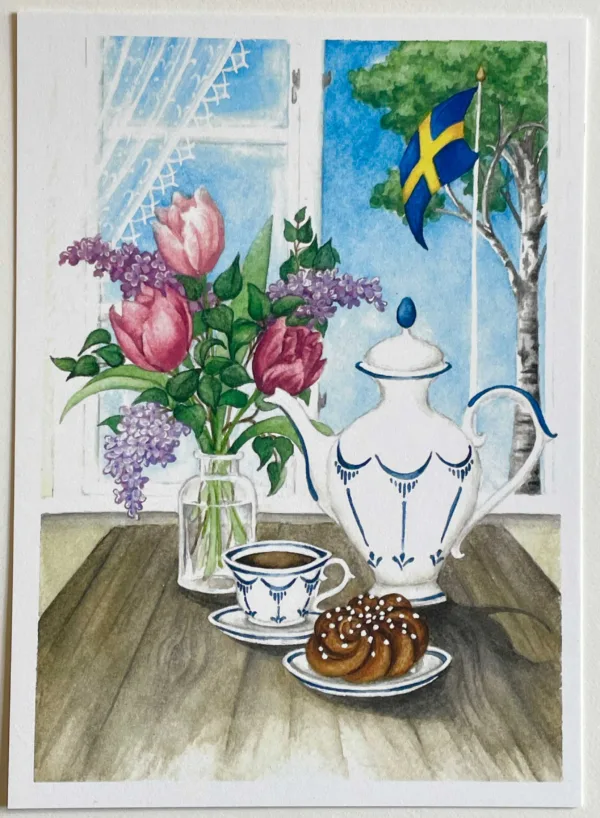 Fika - svensk sommar, vykort