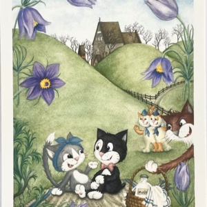 Uppsala och Pelle Svanslös, Gamla Uppsala högar - Vykort